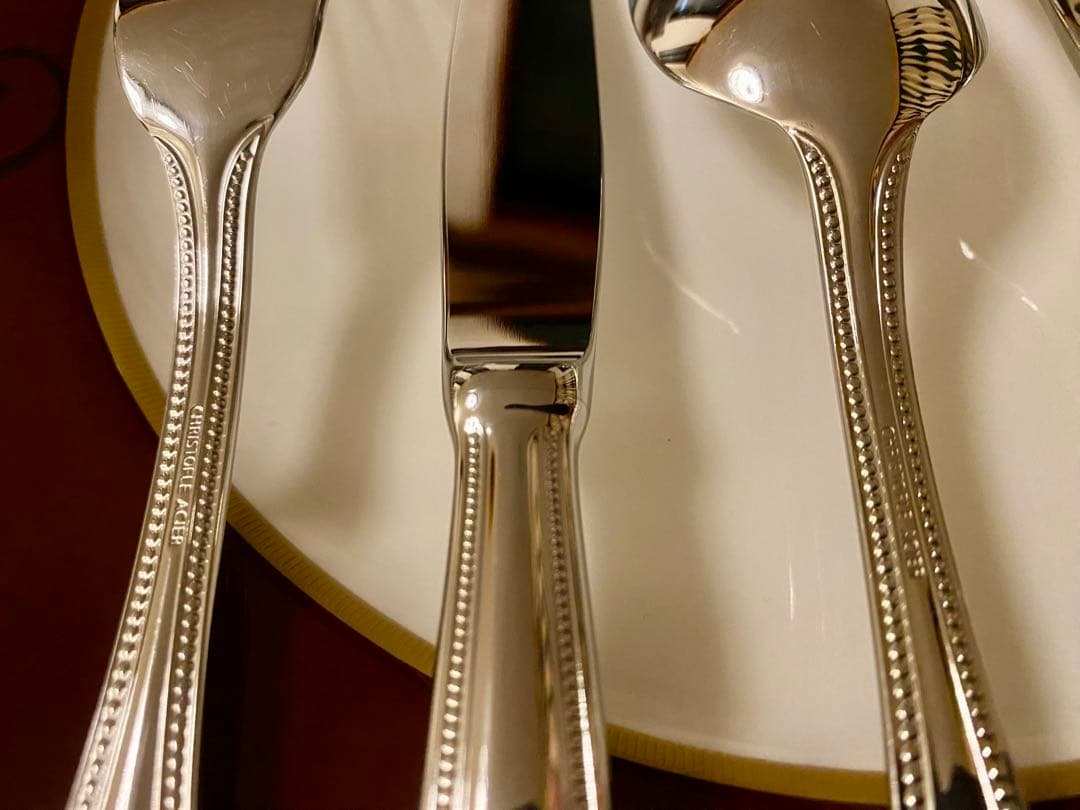 【mikoさま専用商品☆ステンレス製】クリストフル パール カトラリーセット