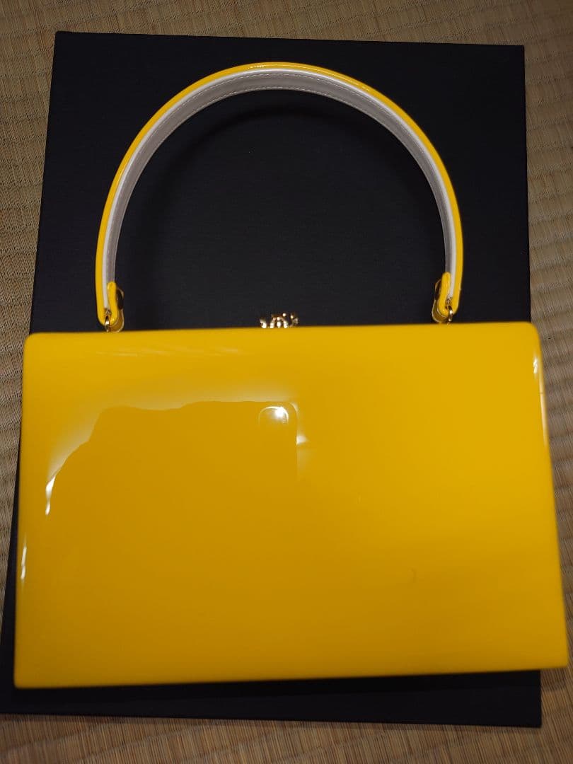 イエロー和装用バッグと厚底草履セット　値下げ　振袖　未使用