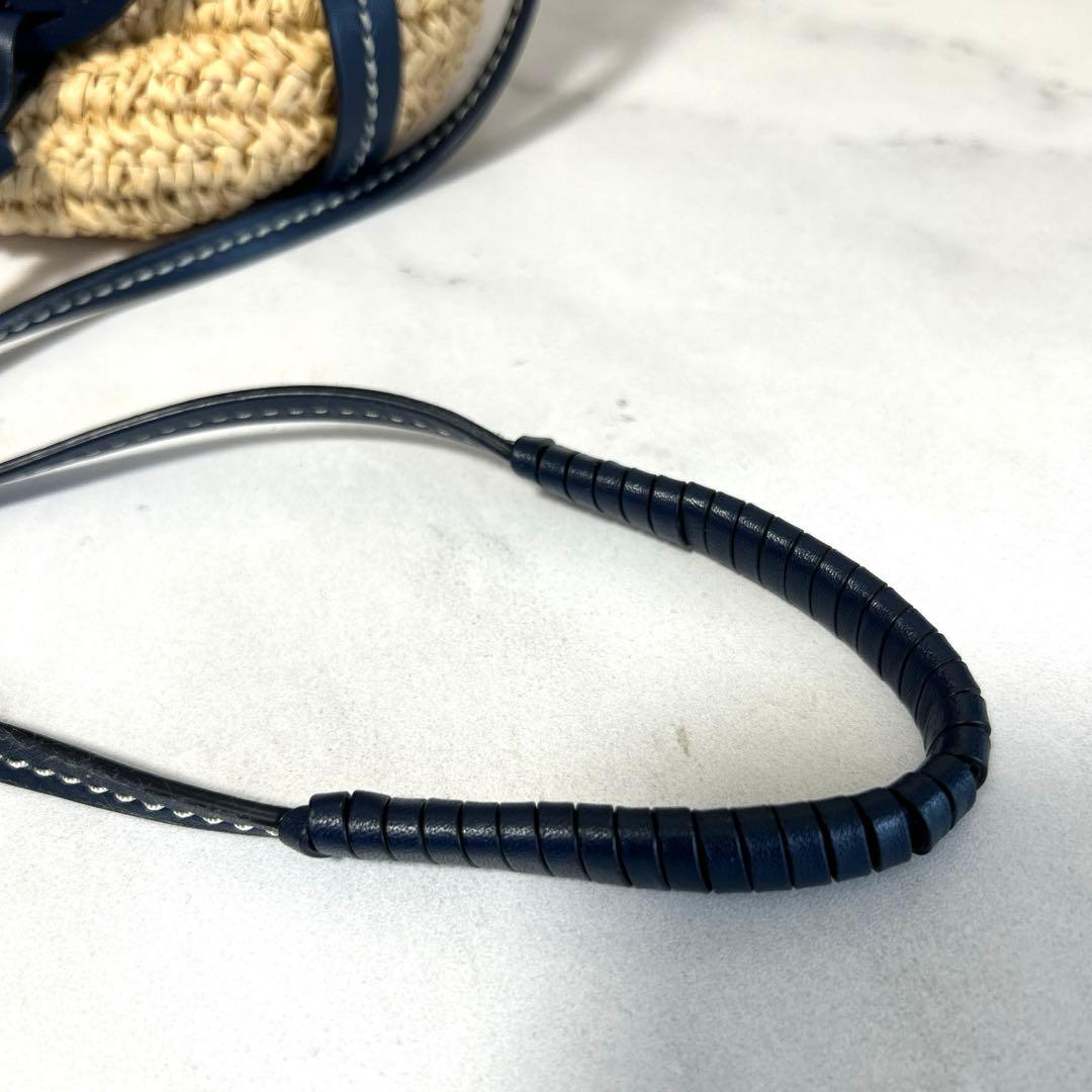 美品　トリーバーチ　Miller Straw Mini Bucket Bag