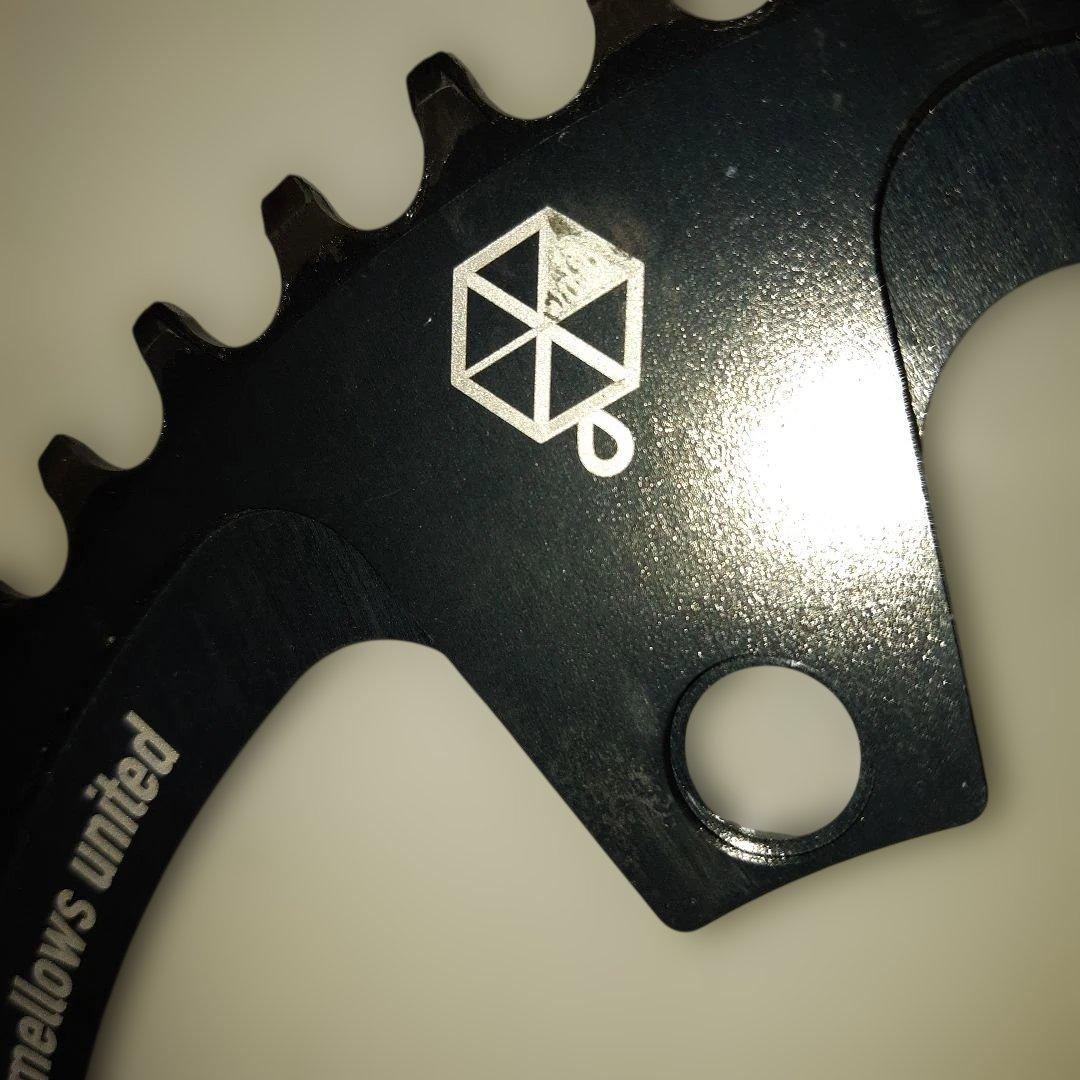 【美品】メローズユナイテッドピースキーパー チェーンリング54Tピューターグレイ