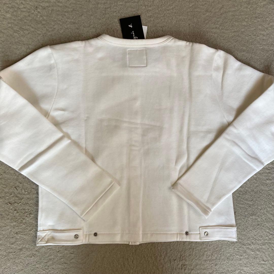 【新品】アニエス・ベー　コットン メルトン カーディガンプレッション サイズ2