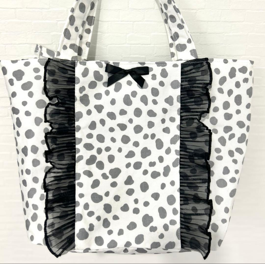 さ*ー様 コヤンイサムチョン　　デニム サンダーちゃん　フリルトートバッグ　♡