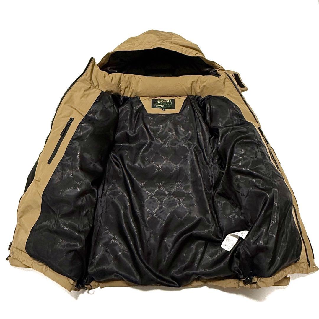 【美品】 SCHOTT BROS ダウンジャケット 肉厚 刺繍 ロゴ総柄 L相当