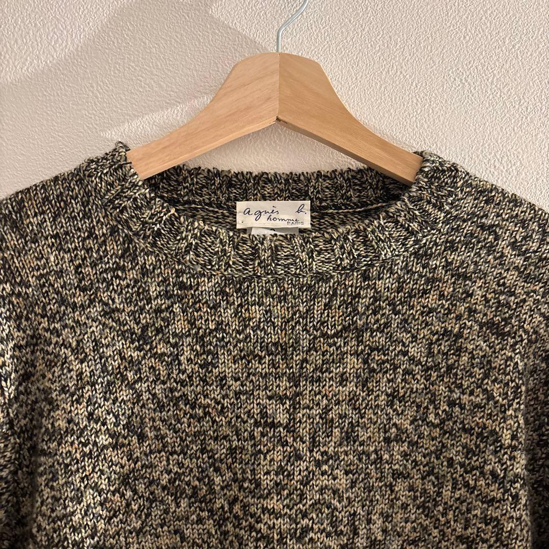 agnesb homme フランス製 混合色ニット 超美品 90s セーター