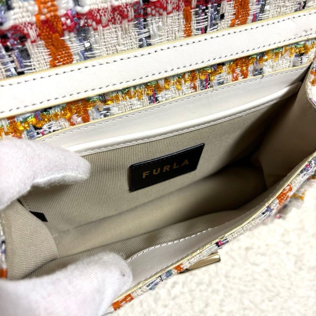 FURLA フルラ 1927 2way ミニ ツイードショルダーバッグ