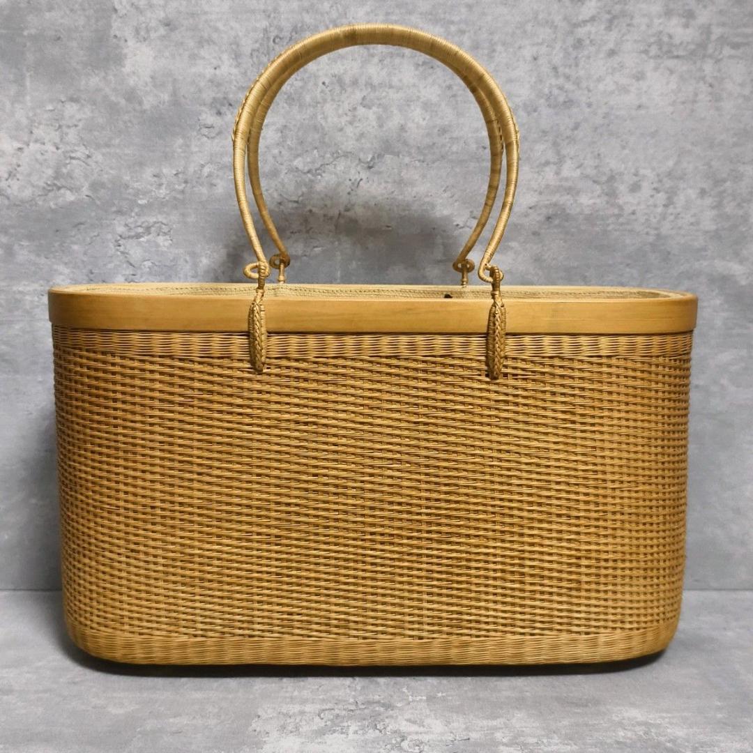 【極美品】プラニー工房 籠バッグ TBHC ハンドバック ナチュラル