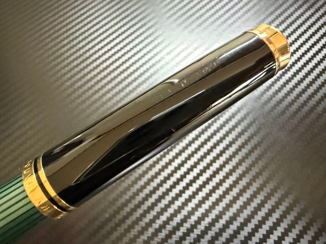 極美品 ペリカン スーベレーン M800 緑縞 EF 極細字