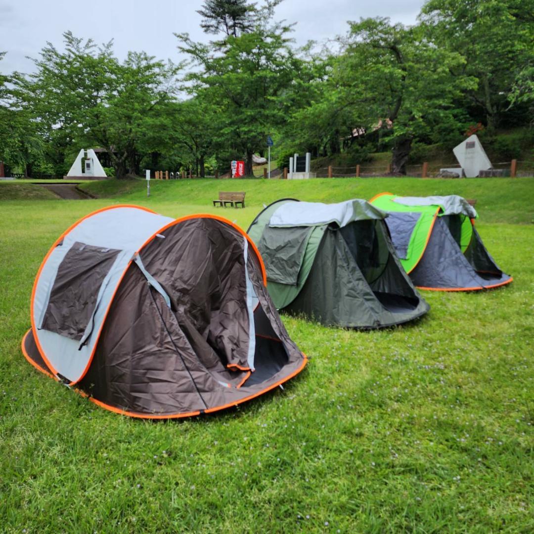 キャンプテント♪ アウトドア　キャンプ　BBQ グリーン&オレンジ