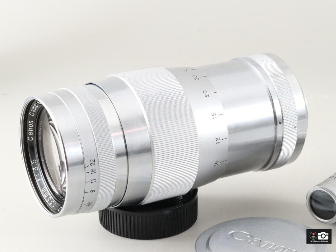 美品Canon 135mm F/3.5 ライカL39レンズ、ケース付整備済