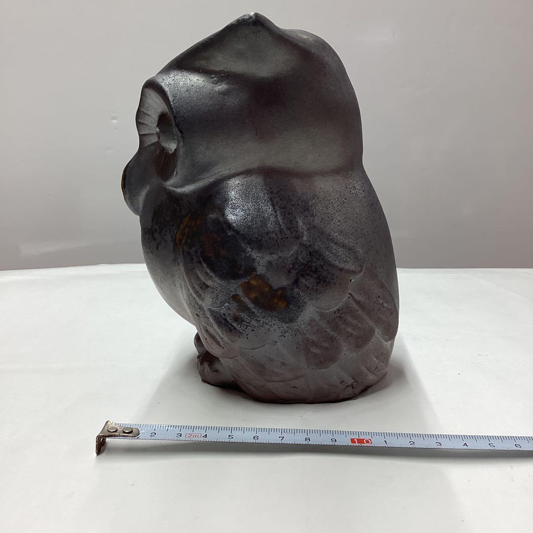 備前焼　フクロウ　置物　　［匿名便］