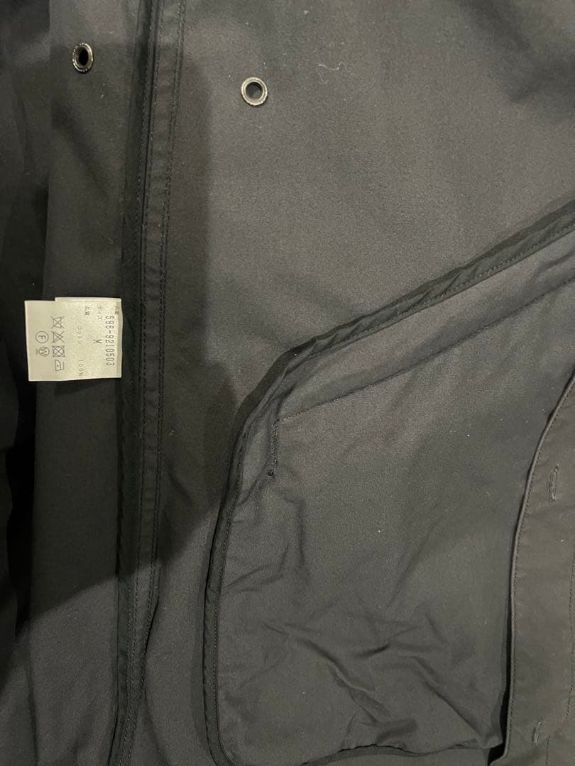 こなんさま　MHL 　ブラックモッズコート　ダウンライナー付　フード取り外し可能