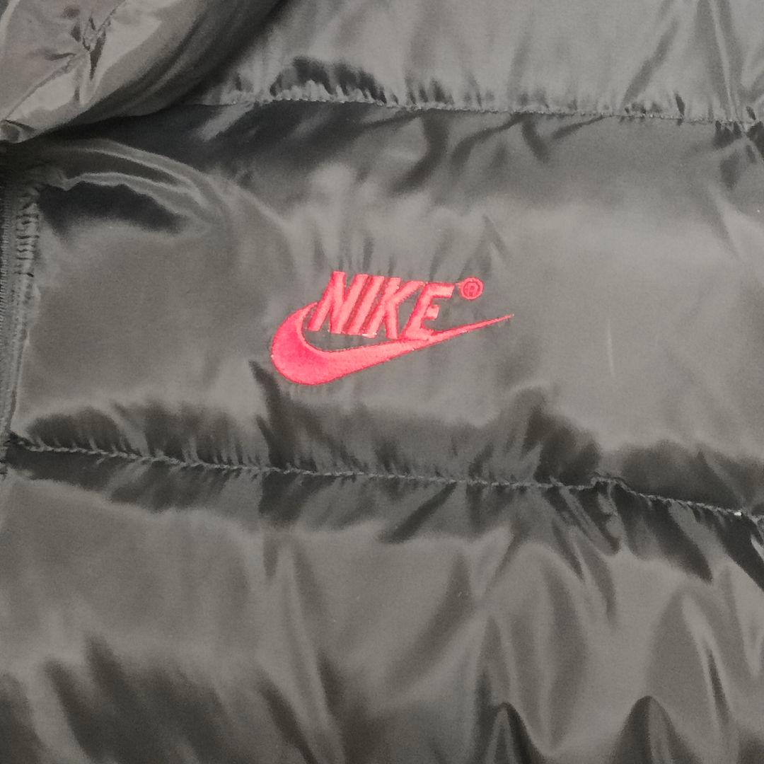 入手困難 大きいサイズ NIKE ダウンジャケット ロゴ 刺繍 リバーシブル 黒