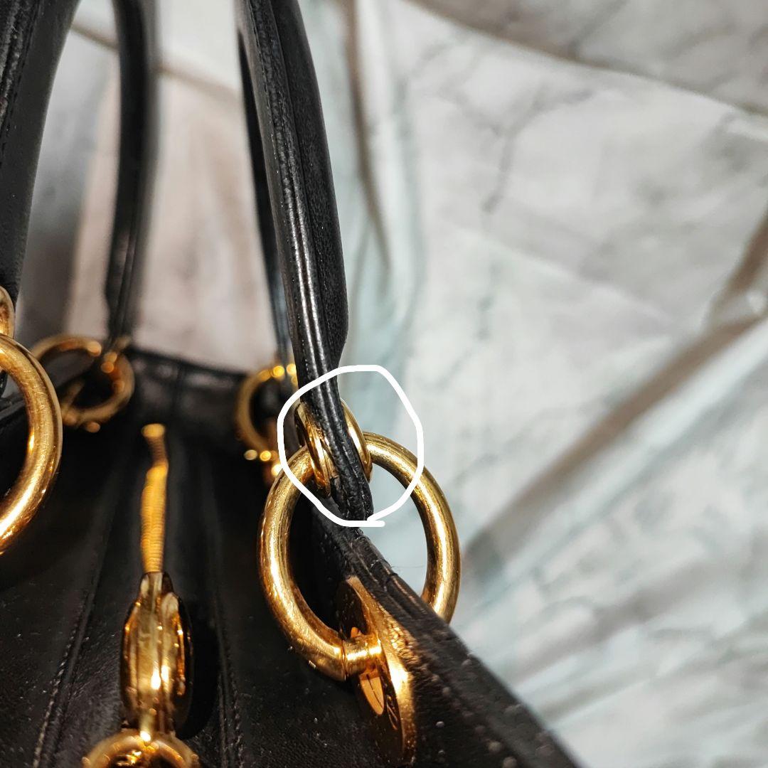 Christian Dior レディディオール カナージュ ラージ RU刻印 黒