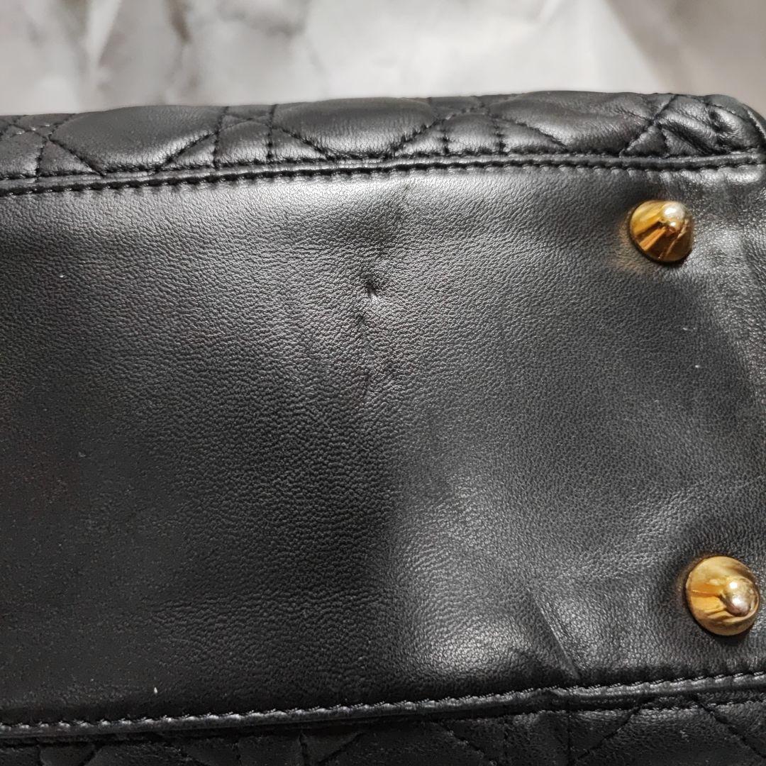 Christian Dior レディディオール カナージュ ラージ RU刻印 黒