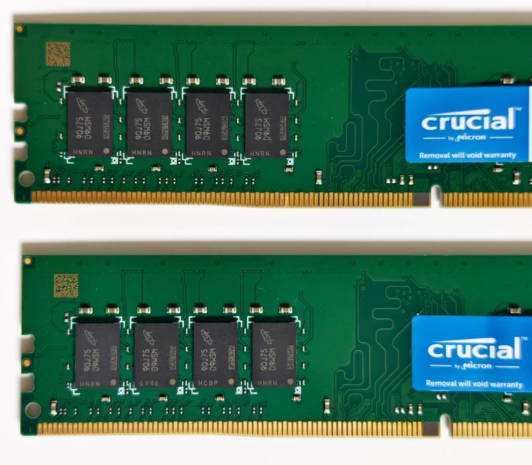 crucial DDR4-2666 16GBメモリ 2枚