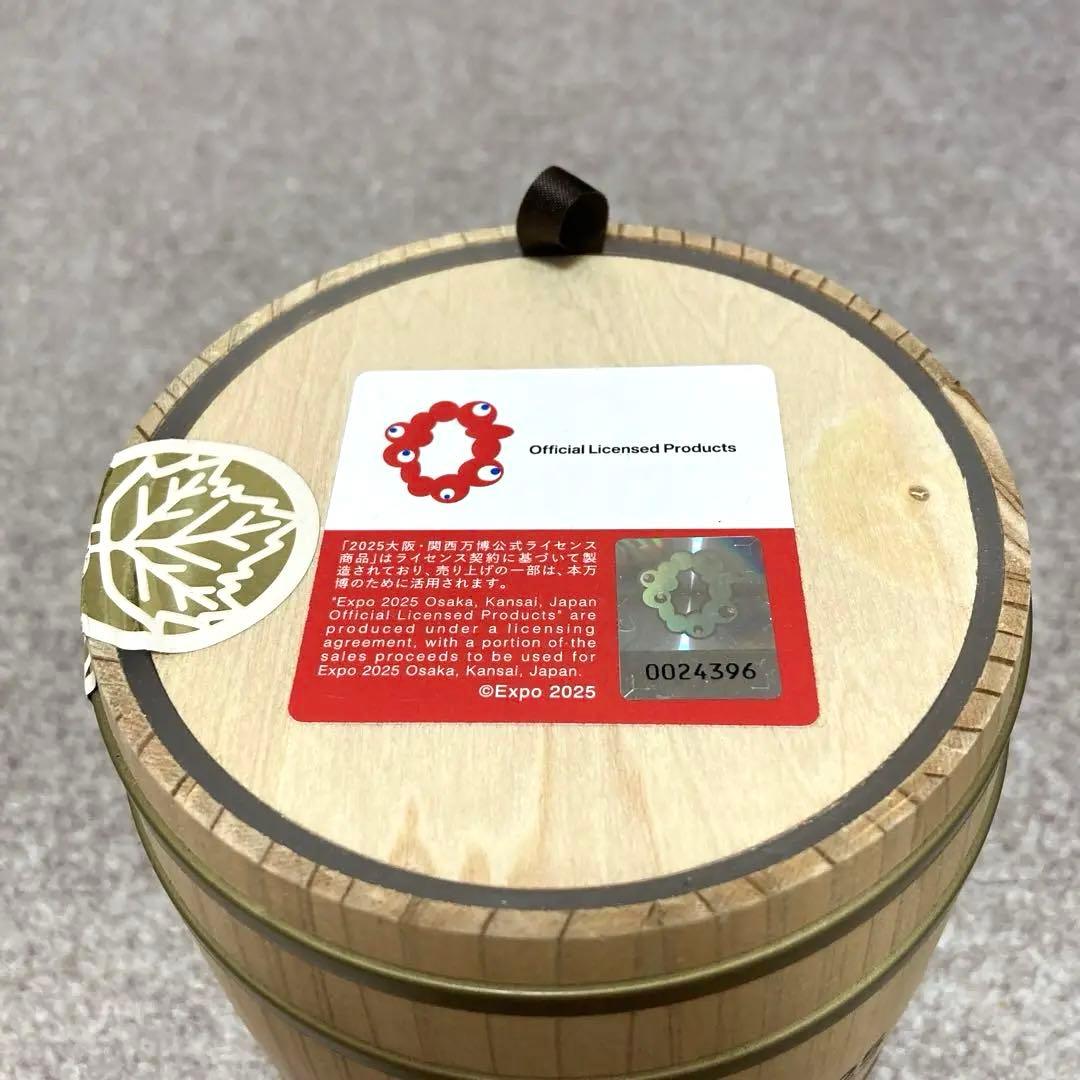 【大阪万博公式】ステッカー　お菓子の外箱　樽　小物入れ　ペン立て　ミャクミャク