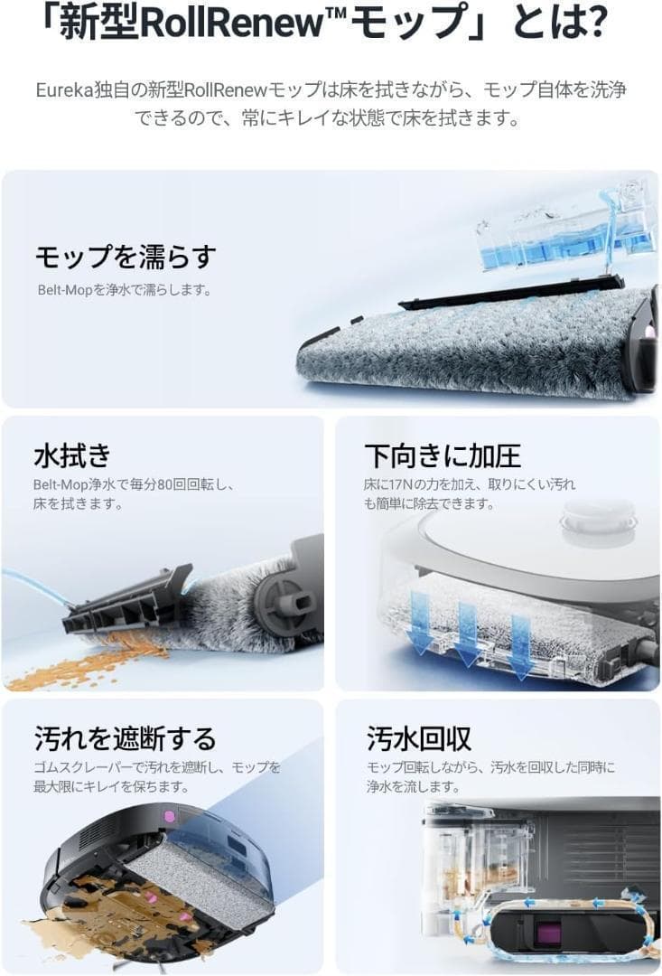 現在最終価格❣️ロボット掃除機 EUREKA 強力 8000pa 全自動 163