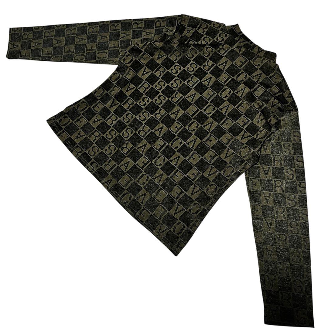 VERSACE/ヴェルサーチ/ヴェルサーチェ/ロゴグリッド長袖シャツ