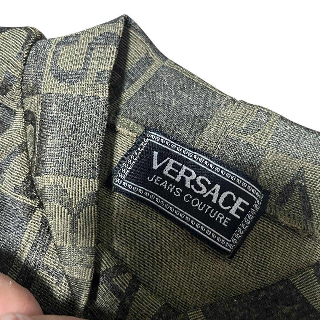 VERSACE/ヴェルサーチ/ヴェルサーチェ/ロゴグリッド長袖シャツ