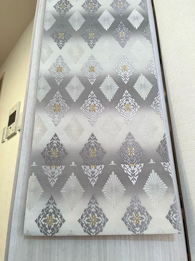袋帯 グレー系 金銀糸 刺繍 正絹 卒業式 入学式 お宮参り 七五三