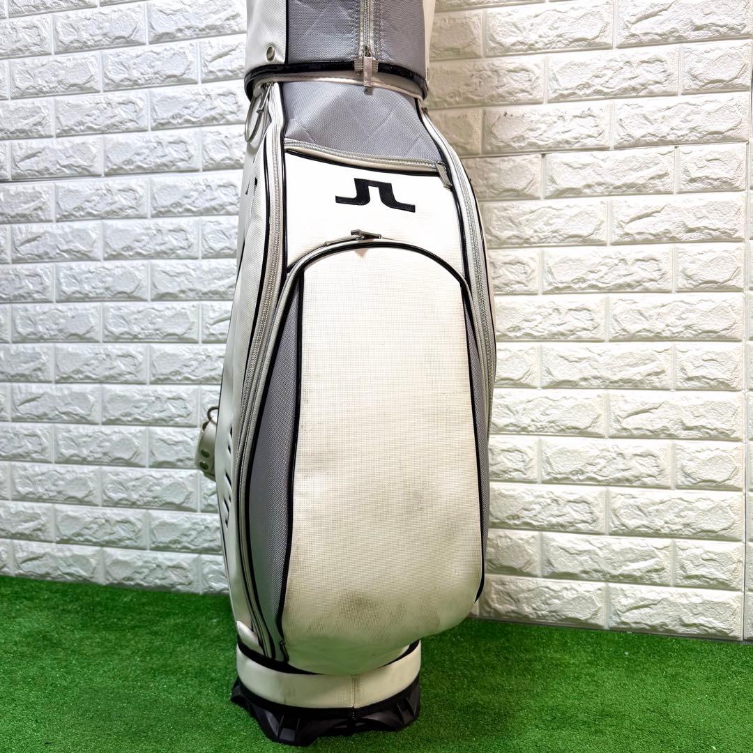 J.LINDEBERG ゴルフ　キャディバッグ ホワイト・グレー 良好　多収納