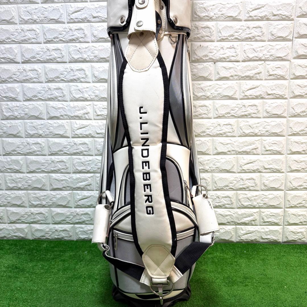 J.LINDEBERG ゴルフ　キャディバッグ ホワイト・グレー 良好　多収納