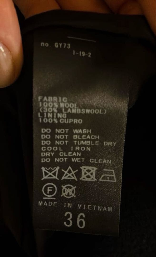 リコ★FRAMe WORKラムウールMIXシャルムバルカラーコートブラック