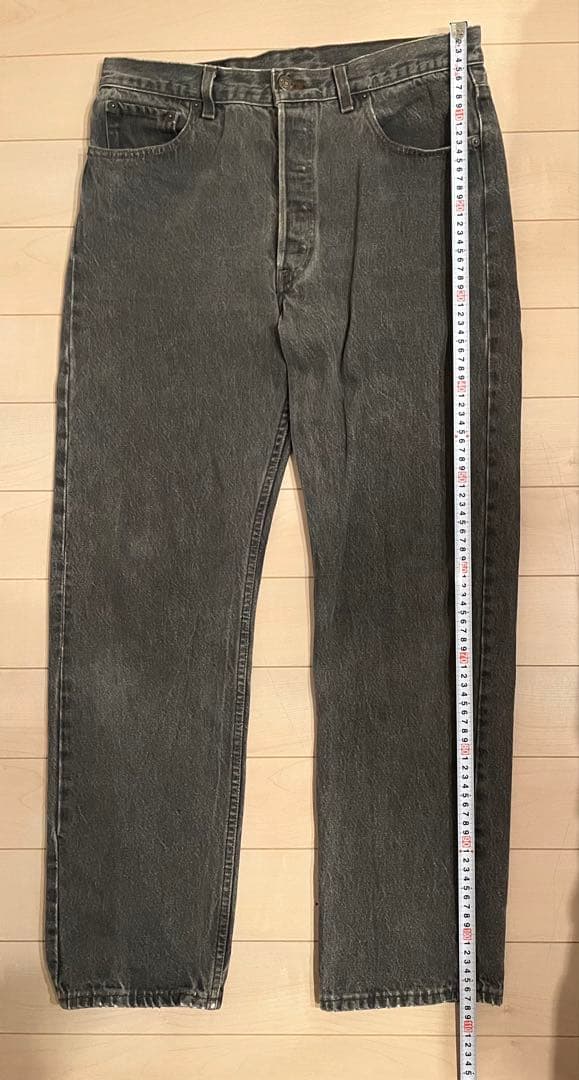 【希少】USA製 リーバイス 501 先染め ブラックデニム W36 L32