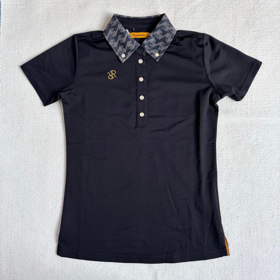 【Sサイズ】レザレクション 半袖ポロシャツ ショートパンツ ブラック上下セット