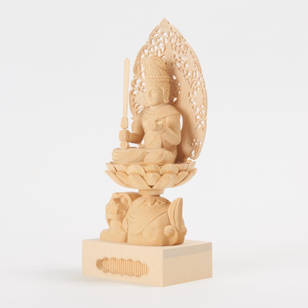 桧　２.５寸　文殊菩薩　仏像＃０５３