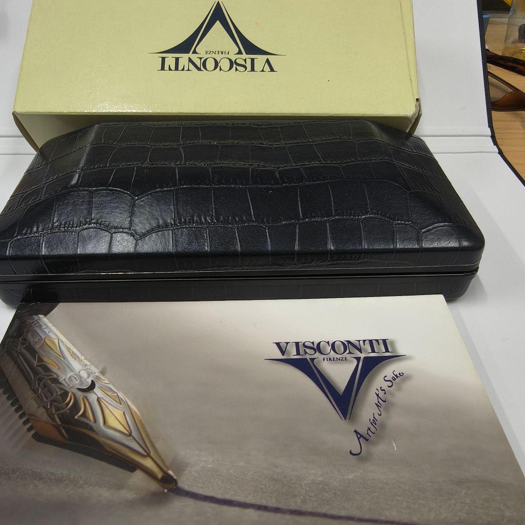 VISCONTI レンブラント ボールペン（ボルドー柄） 本体 専用ケース付き