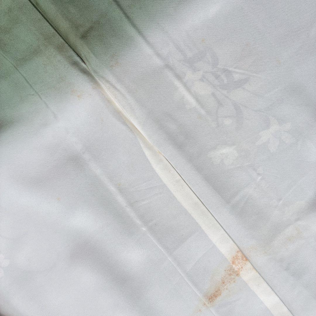 〈長襦袢➕〉訪問着　フルセット　着物　友禅　正絹　ピーコックブルー　凛　J1