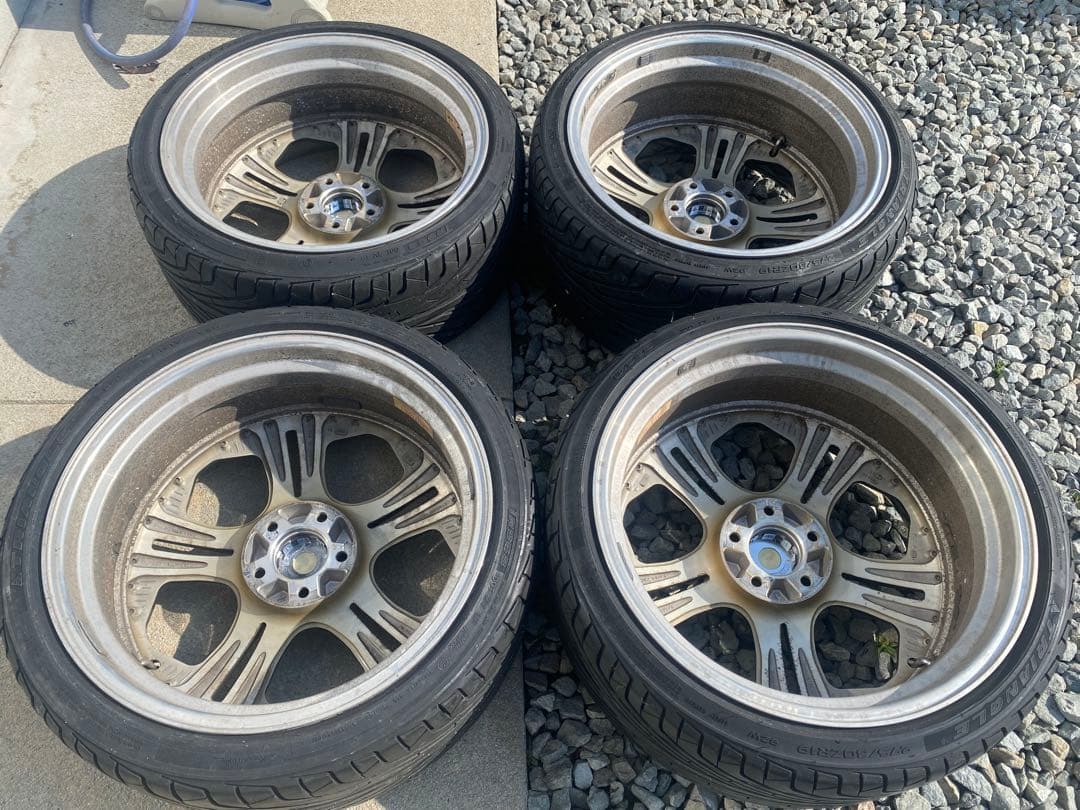 19インチ クロームホイール245/35ZR19と275/30ZR192本セット