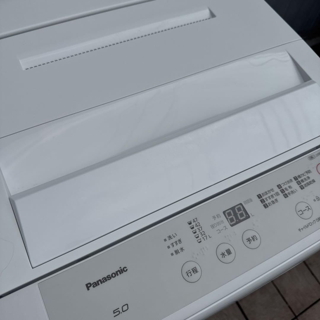美品 Panasonic 2021年 最新現行モデル 洗濯機5kg 風乾燥搭載