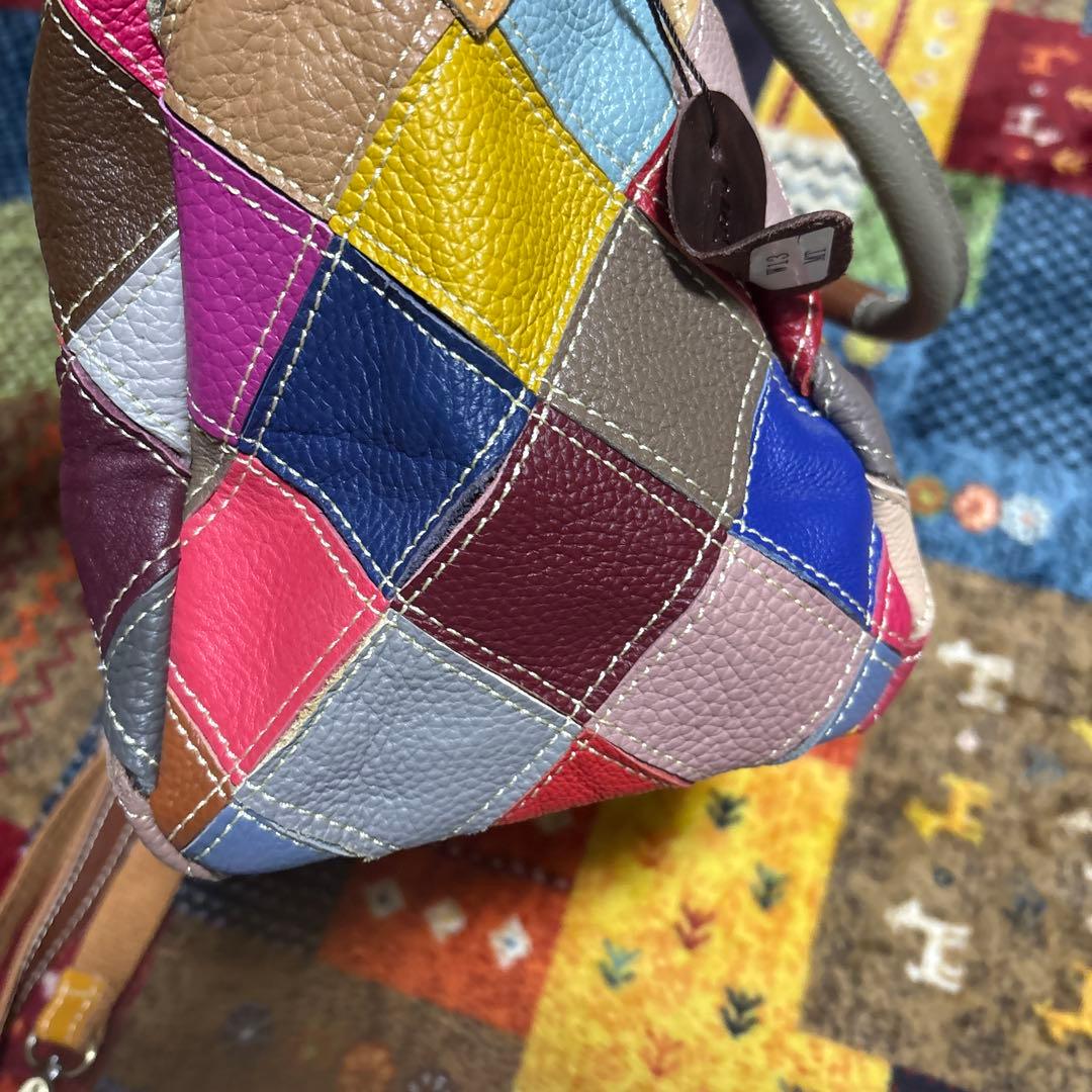 ESTACION アニマル マルチカラー 2wayレザー ショルダーバッグ