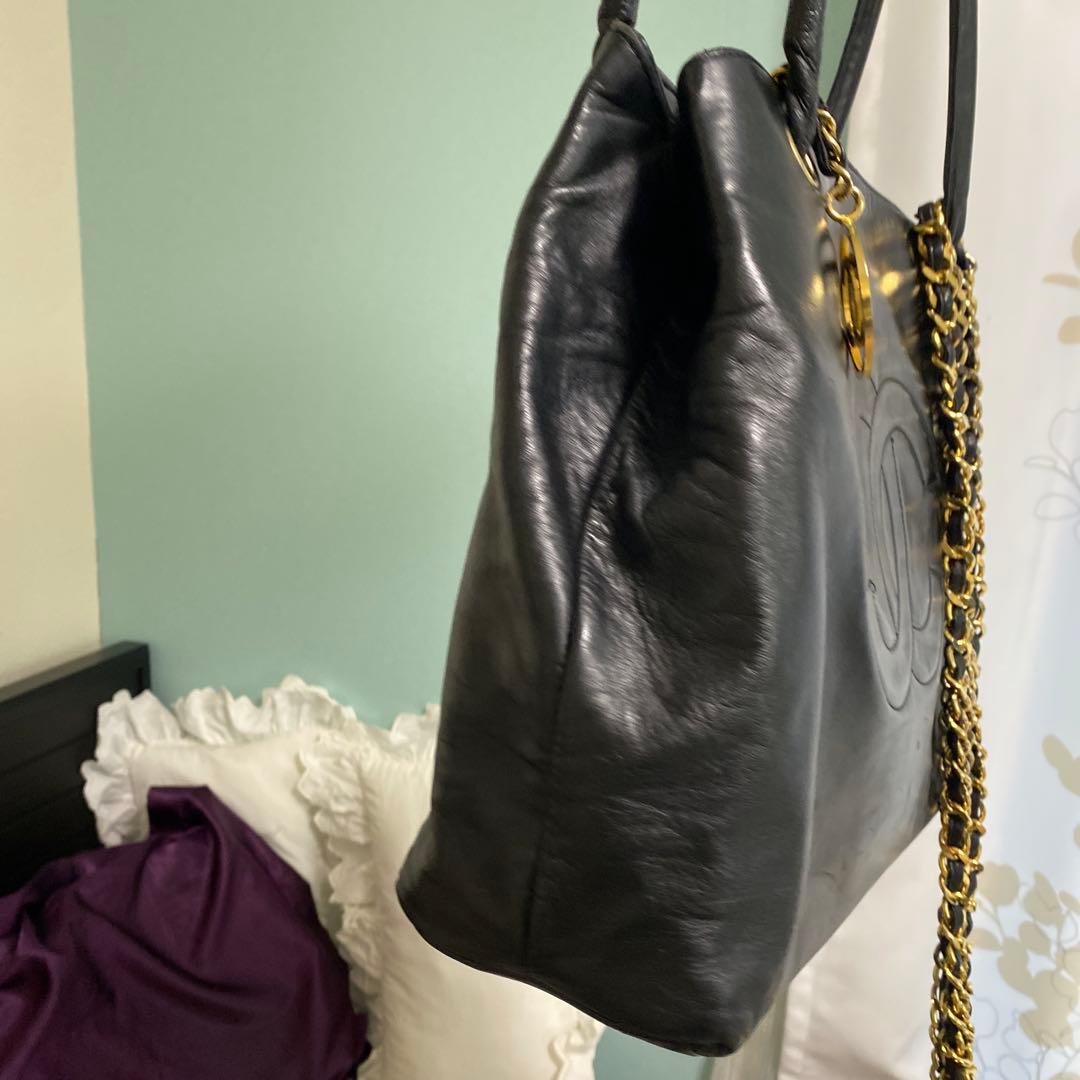 614 特別価格今日だけ　CHANEL シャネル　ブラック　ラムスキンデカココ