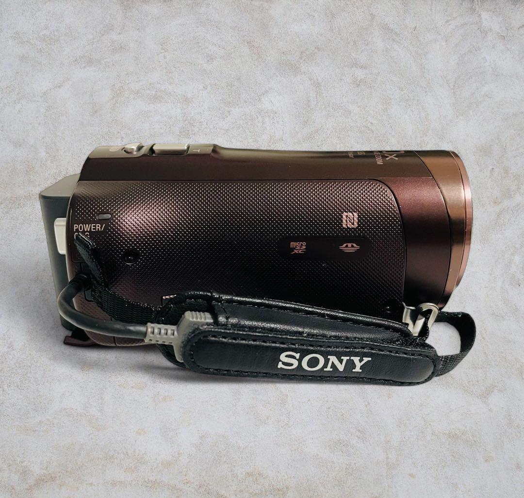（美品）Sony HDR-CX480 ビデオカメラ 光学30倍 ボルドーブラウン