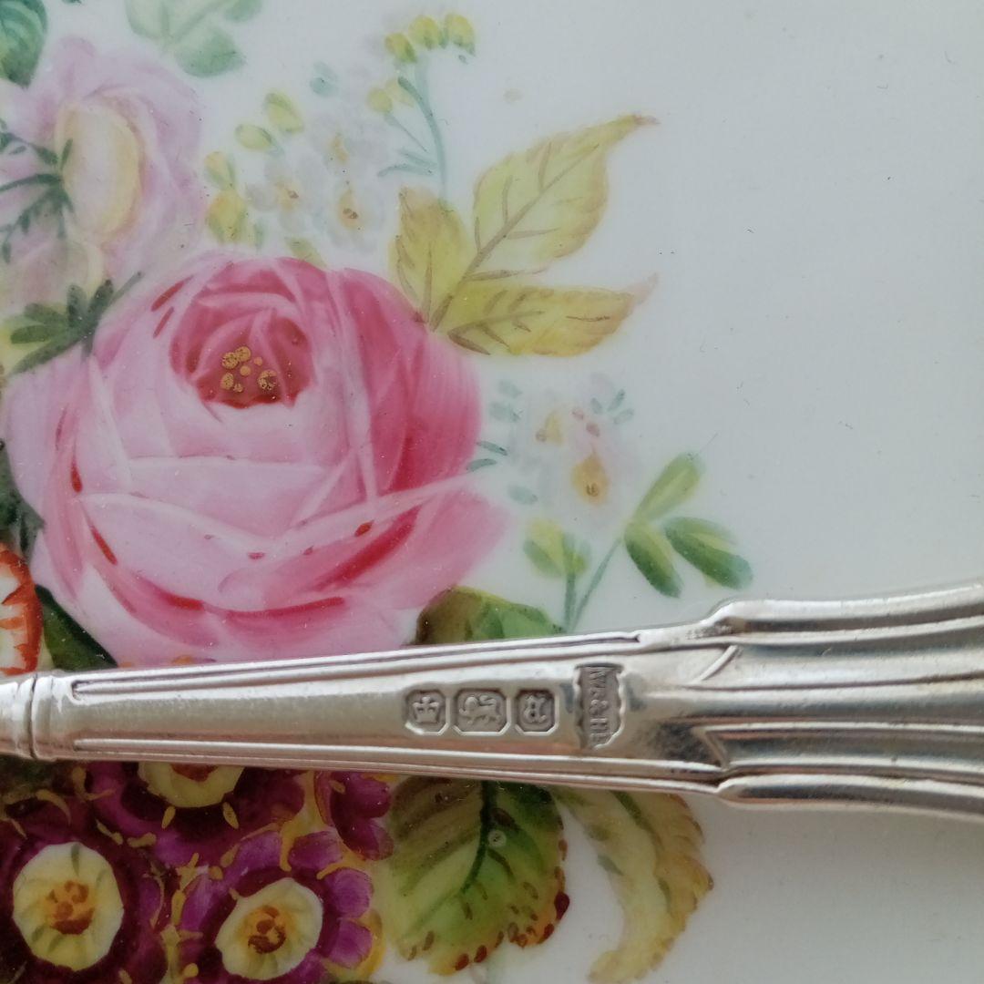 アンティークシルバー ジャムスプーン 英国 純銀 スターリングシルバー イギリス