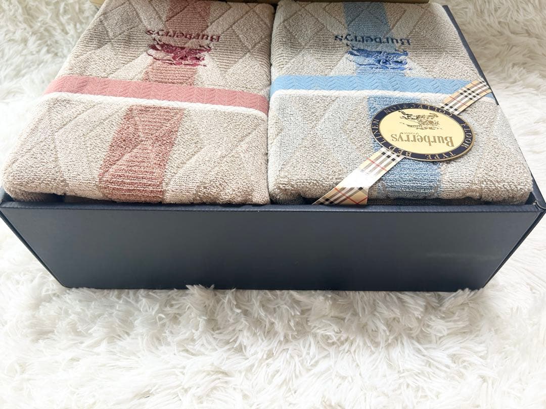未使用品✨Burberrysタオルケット2枚セット 西川産業 日本製 コットン