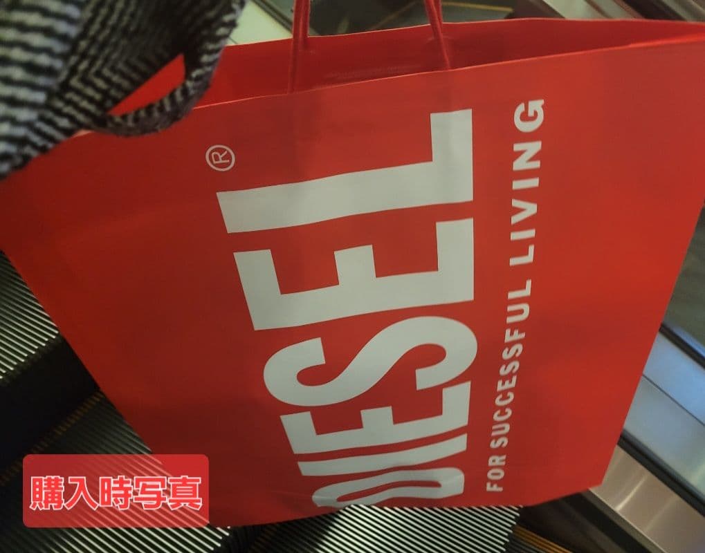 【新品未使用】DIESEL デニムショルダーバッグ ファー/ボア