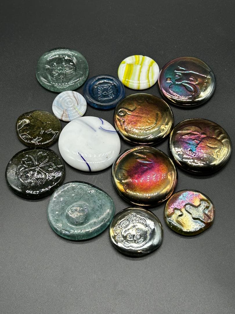 石蹴り　14個セット　レトロ瓶　ガラス　ペロペロ