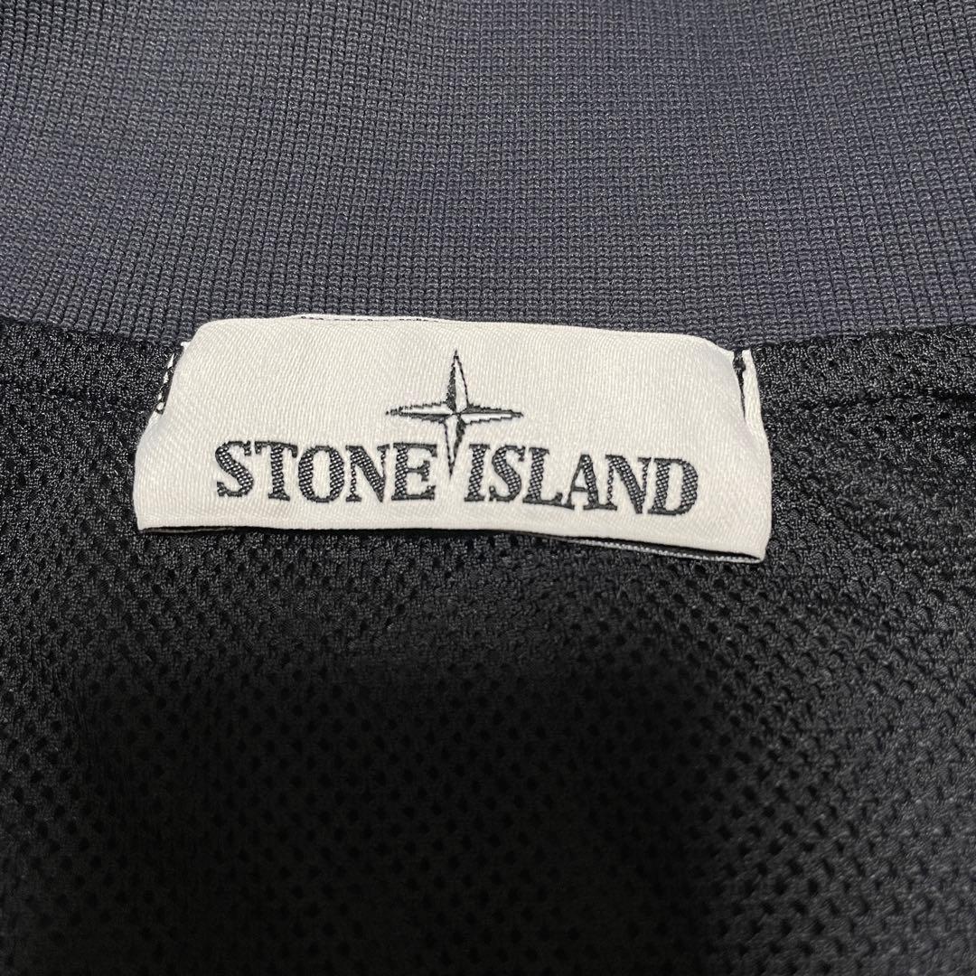 STONE  ナイロンメタル ジップオーバーシャツ BLACK