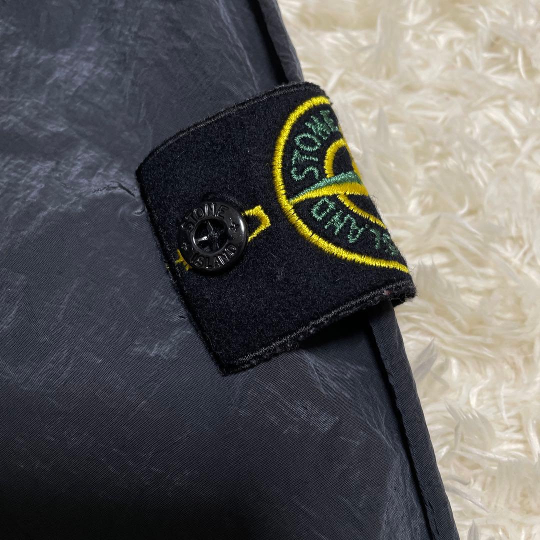 STONE  ナイロンメタル ジップオーバーシャツ BLACK