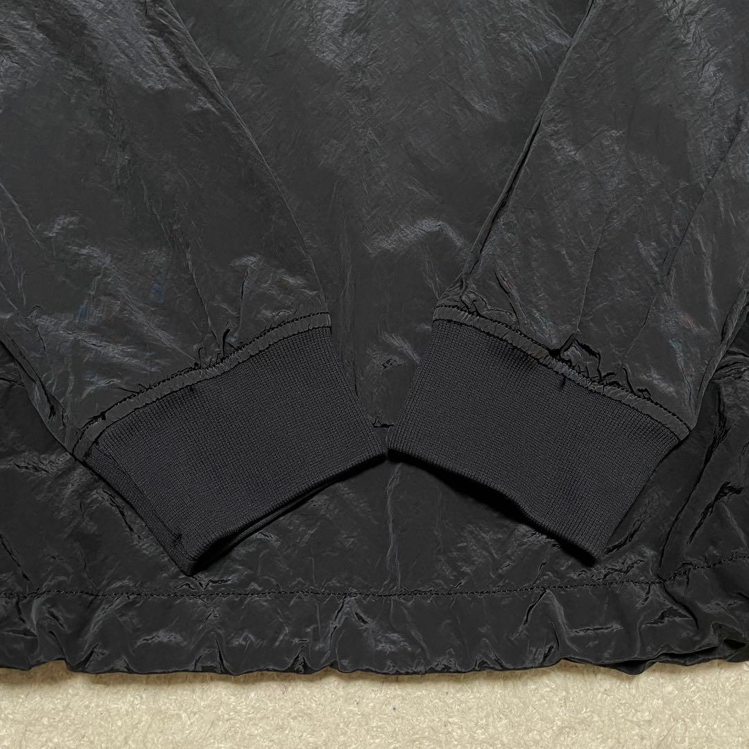 STONE  ナイロンメタル ジップオーバーシャツ BLACK