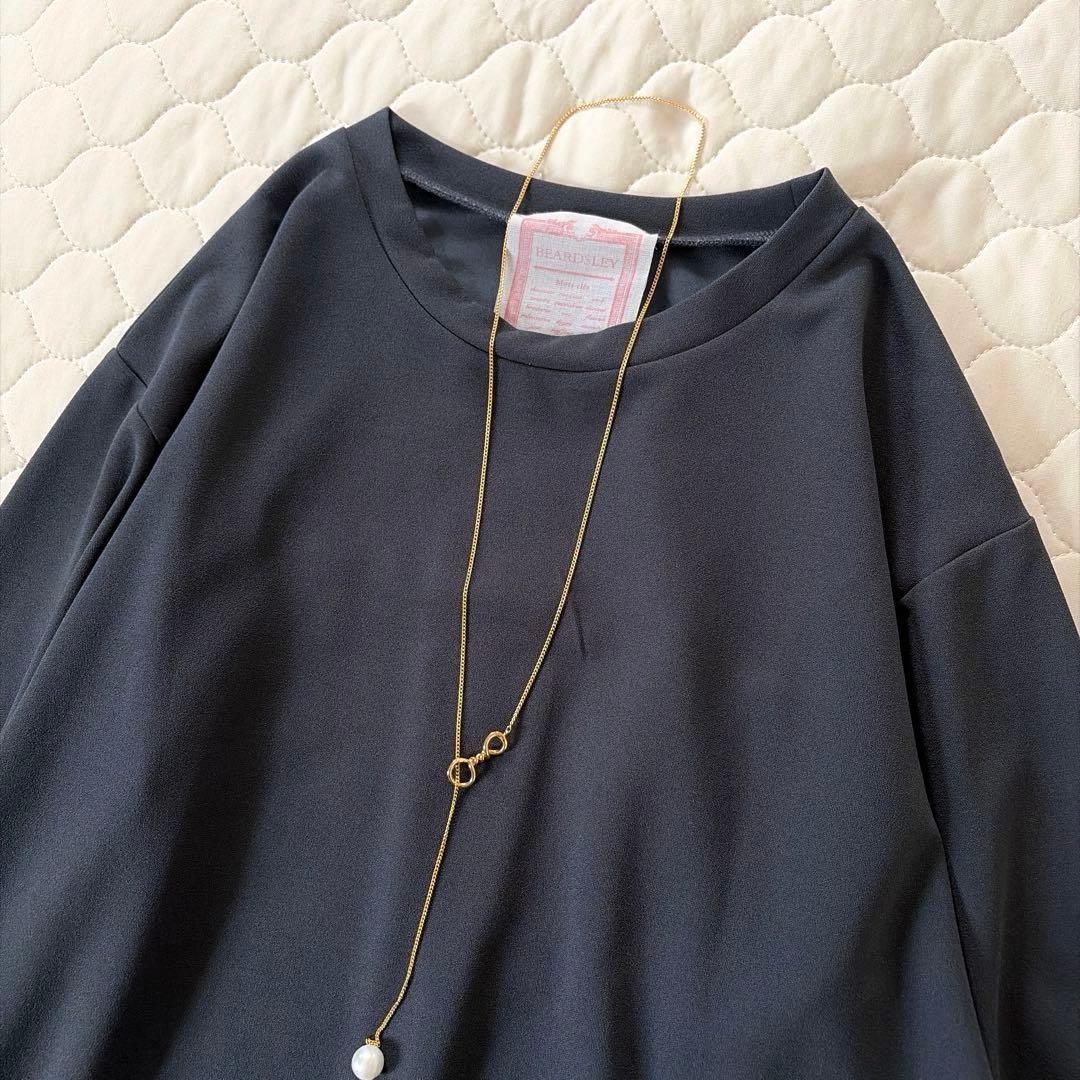 【美品】BEARDSLEY Tブラウス FREEサイズ ダークグレー