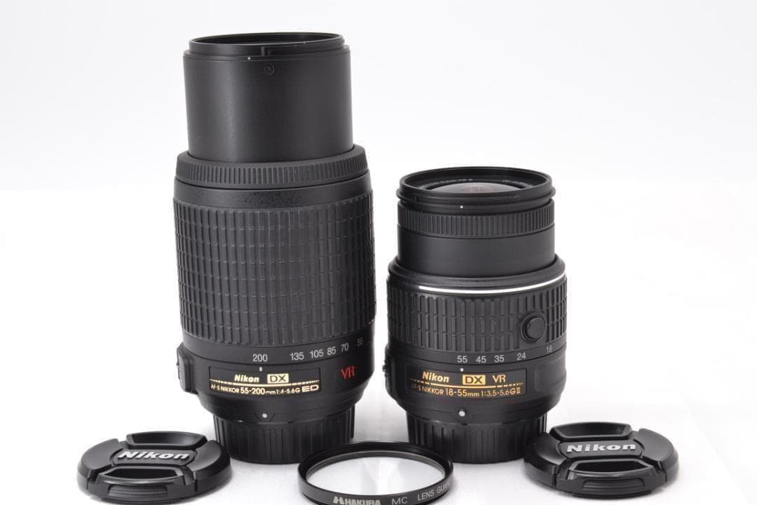 ニコン　Nikon D5500 希少RED ダブルズーム カメラバッグ付