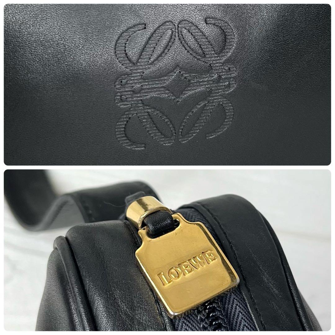 ✨極美品✨☘️LOEWE☘️✨ショルダーバッグ✨アナグラム✨ゴールド金具✨本革✨