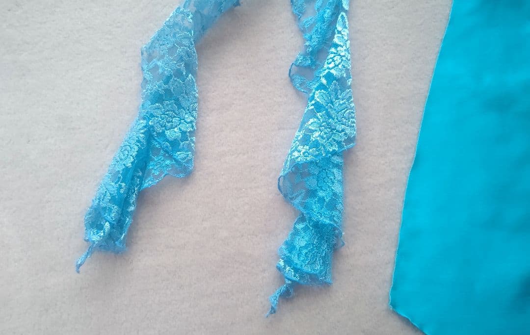 フラメンコ衣装 オーダーメイド 中古 S-Mサイズ ターコイズブルー