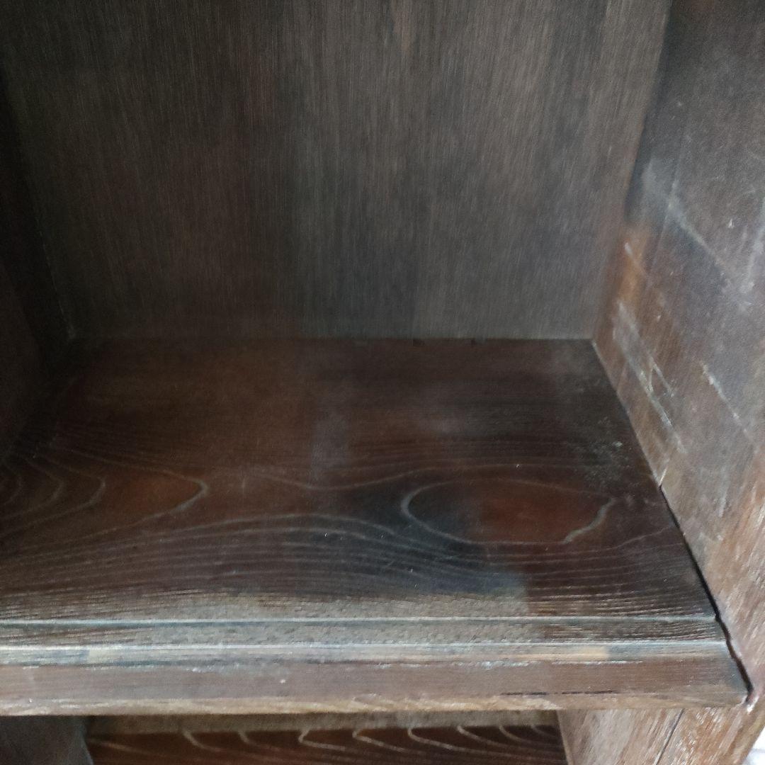 木製ガラス扉収納キャビネット