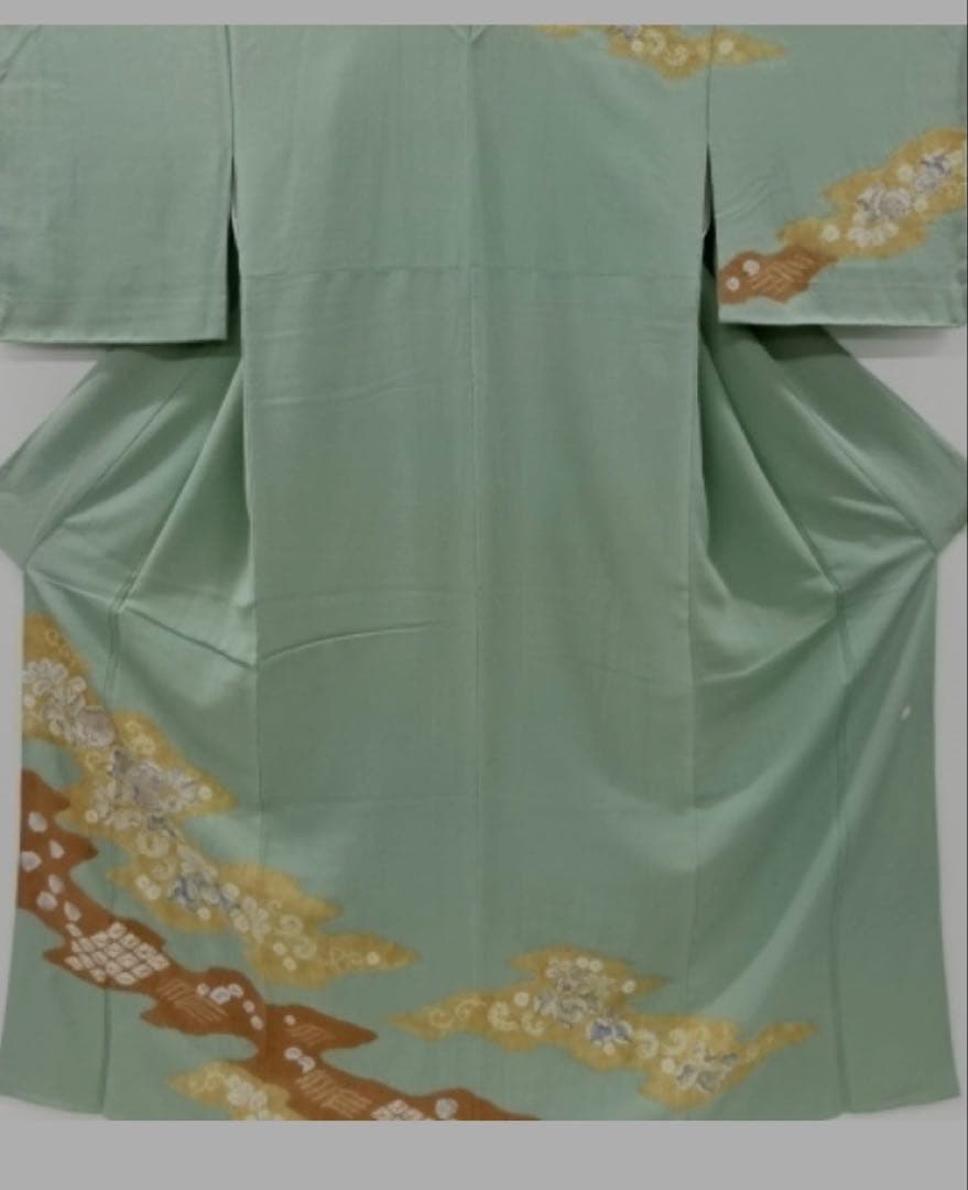 新春セール！十日町友禅の名門「滝泰」謹製　翡翠色の美しい辻ヶ花訪問着